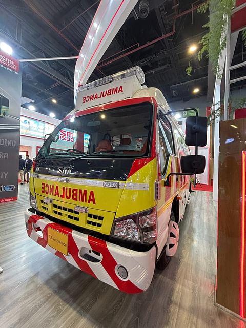 Auto Expo 2025: SML Ambulance Multi Stretcher Showcased – Emergency Transport Solutions