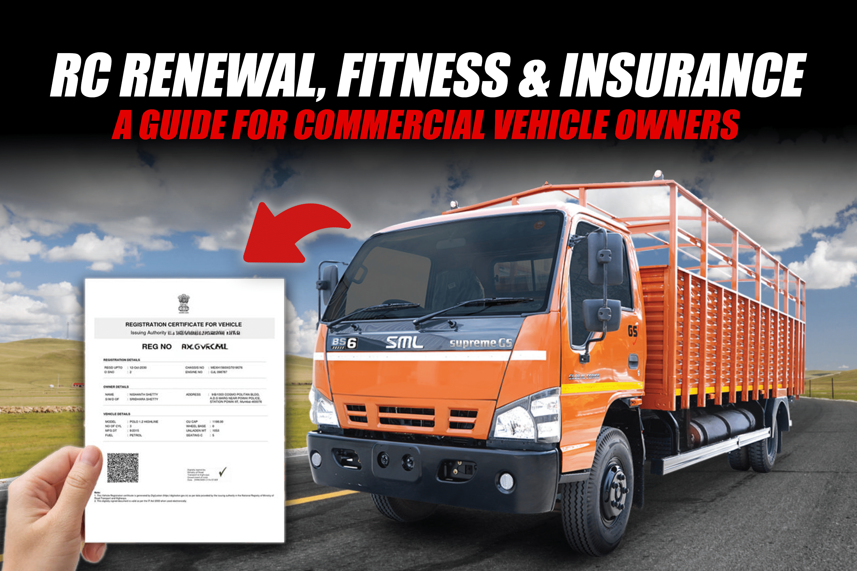 RC Renewal, Fitness & Insurance – A Guide for Commercial Vehicle Owners