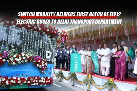 Switch Mobility Delivers EiV12 Electric Buses to Delhi Transport Department