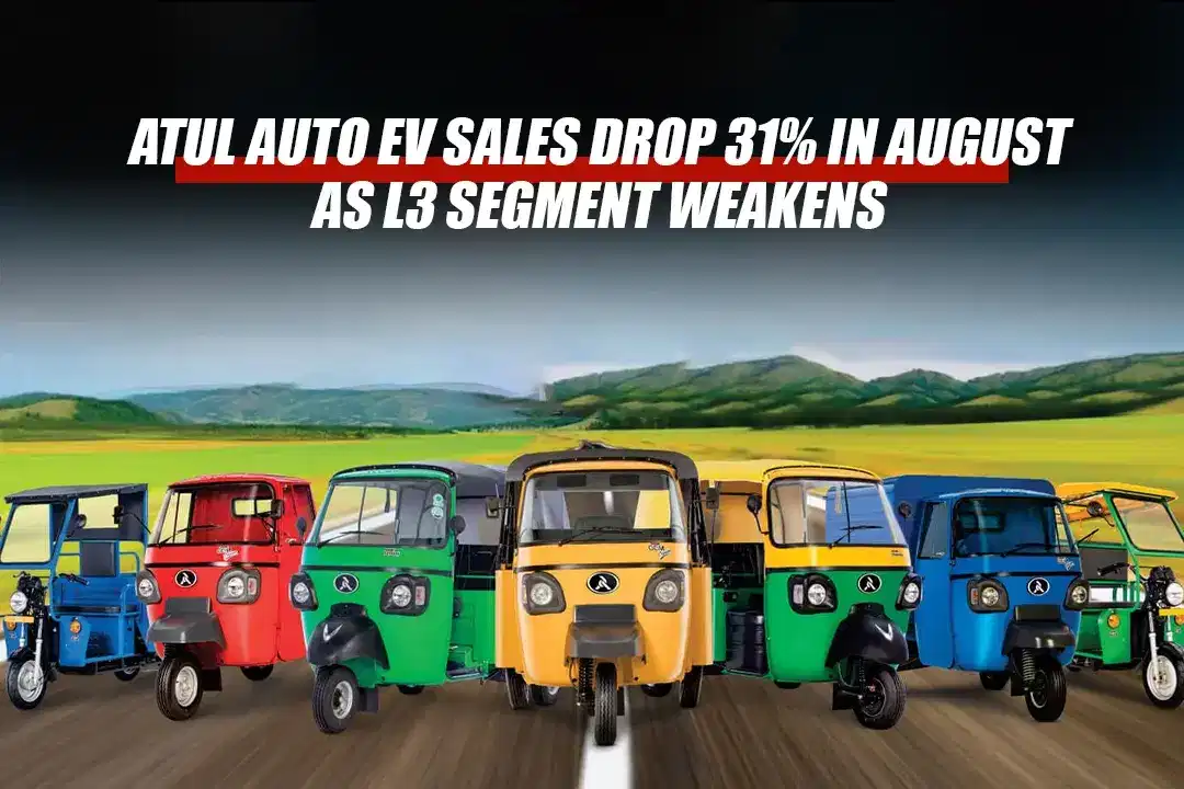 Atul Auto EV Sales Drop 31% in August as L3 Segment Weakens