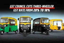 GST Council Cuts Three-Wheeler GST Rate from 28% to 18% GST Council Cuts Three-Wheeler GST Rate from 28% to 18%
