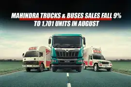 Mahindra Trucks & Buses Sales Fall 9% to 1,701 Units in August