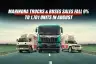 Mahindra Trucks & Buses Sales Fall 9% to 1,701 Units in August