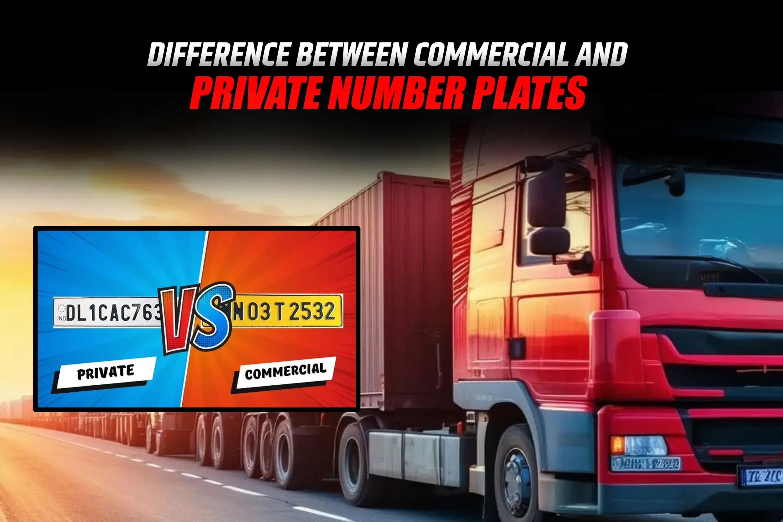 Difference Between Commercial and Private Number Plates