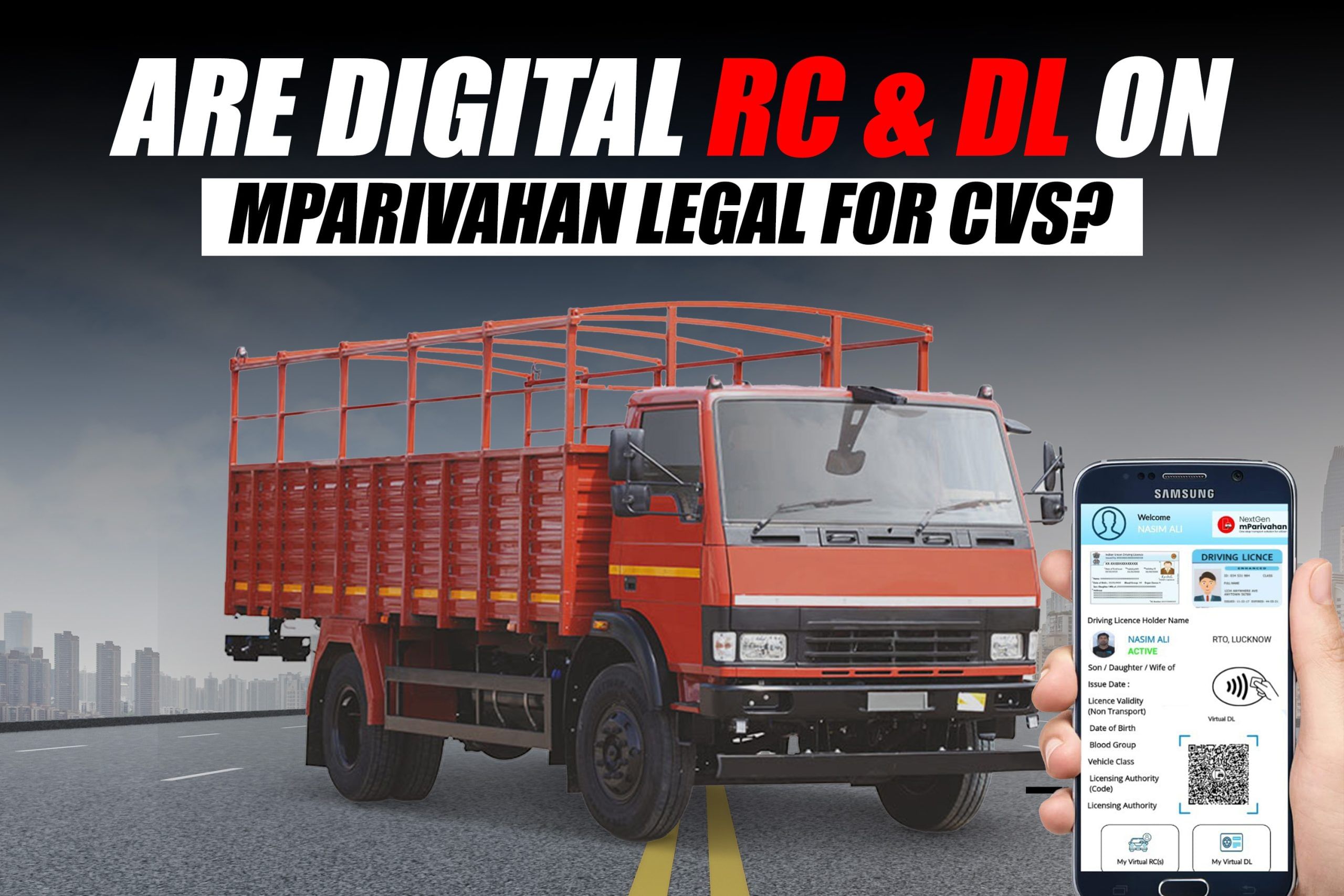 Digital RC and DL on mParivahan: Are They Legally Valid for Commercial Vehicles?