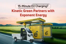Kinetic Green & Exponent Energy Introduce 15-Minute Charging for Electric Three-Wheelers