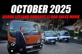 Ashok Leyland achieves sales of 17,820 units in October 2025