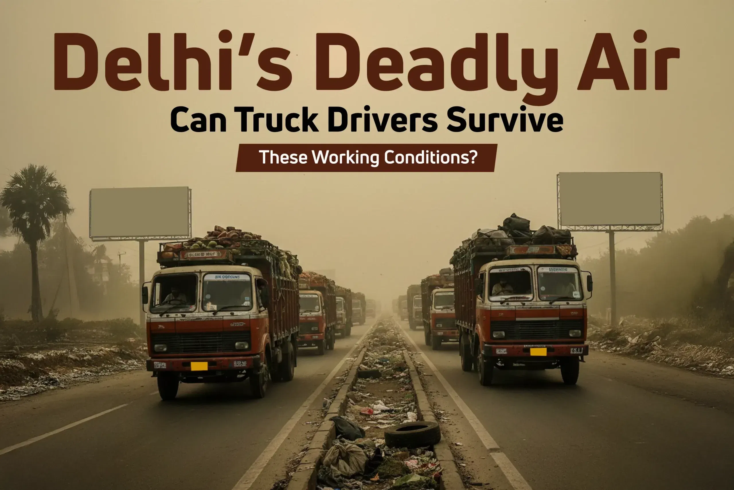 Delhi’s Toxic Air: How Truck Drivers Are Risking Their Lives on the Road