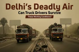 Delhi’s Toxic Air: How Truck Drivers Are Risking Their Lives on the Road Delhi’s Toxic Air: How Truck Drivers Are Risking Their Lives on the Road