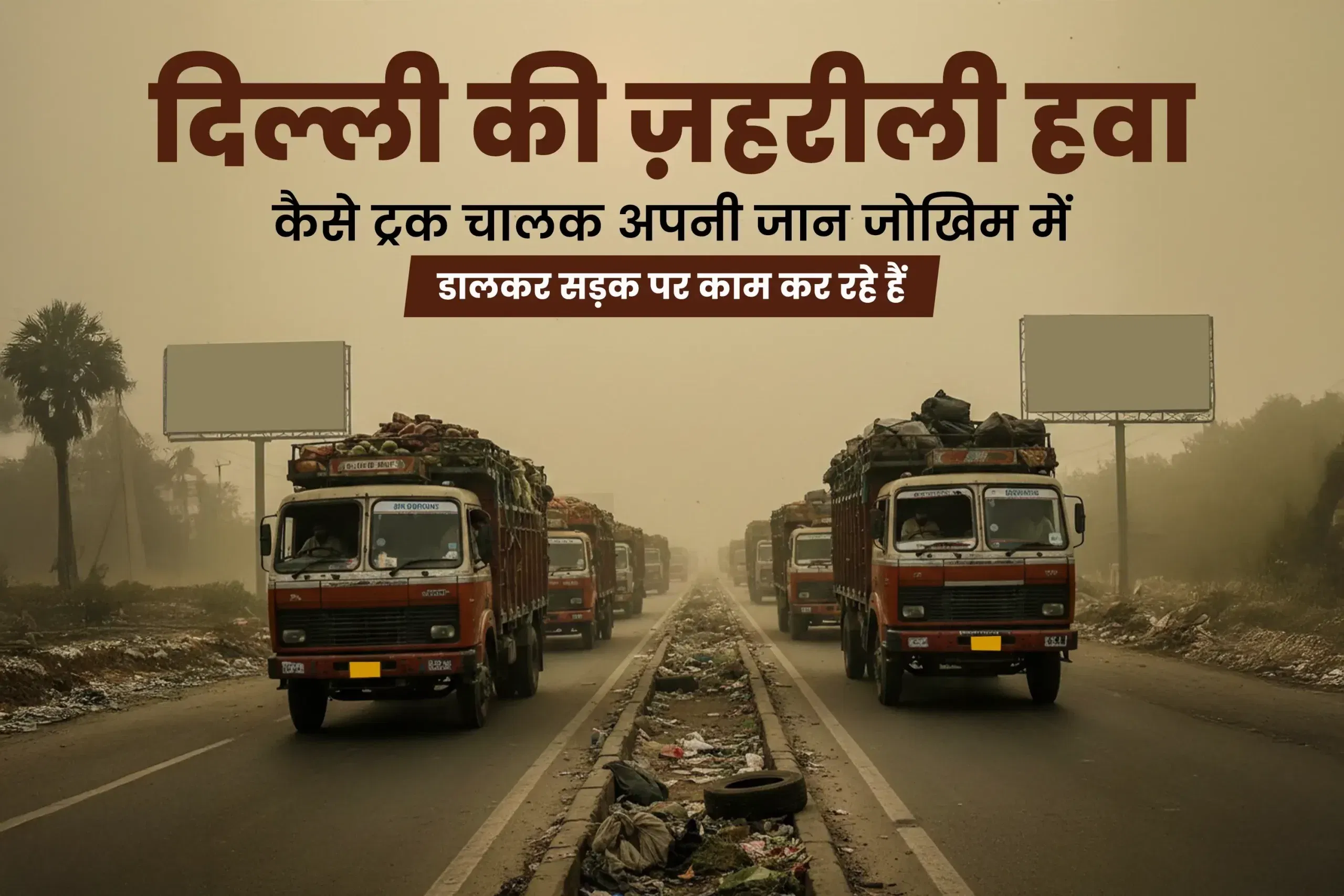 दिल्ली की ज़हरीली हवा: कैसे ट्रक चालक अपनी जान जोखिम में डालकर सड़क पर काम कर रहे हैं