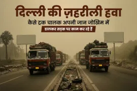 दिल्ली की ज़हरीली हवा: कैसे ट्रक चालक अपनी जान जोखिम में डालकर सड़क पर काम कर रहे हैं