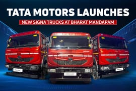 Tata Motors Launches New Signa Trucks at Bharat Mandapam Tata Motors Launches New Signa Trucks at Bharat Mandapam