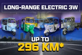 Bajaj Launches WEGO Electric 3-Wheeler Range with Up to 296 km Range